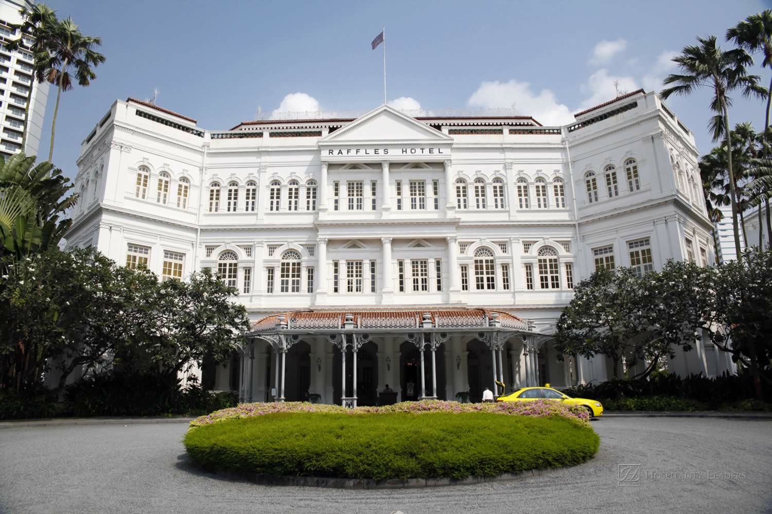 Singapore - Sept 4: The Raffles Hotel on September 4, 2011 in Singapore. Opened in 1899, it was named after Singapore's founder Sir Stamford Raffles