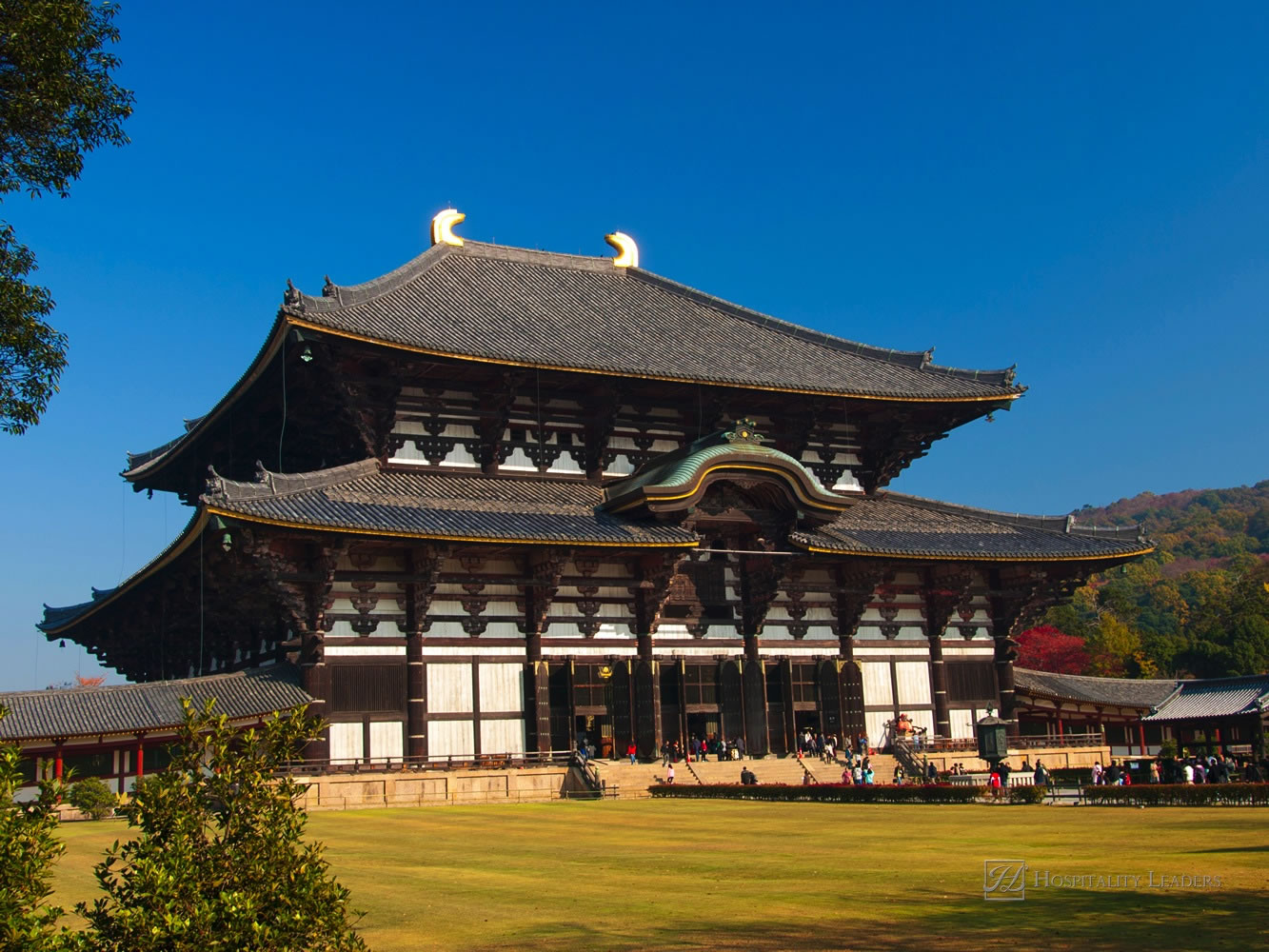 Main Hall of Todaiji Temple in Nara, Japan. The world's largest wooden building and world heritage site