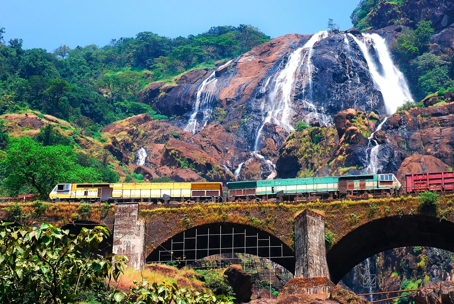 Biggest waterfall in goa. with its scenic beauty attracting thousands of tourists every year