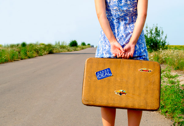 Woman travels alone