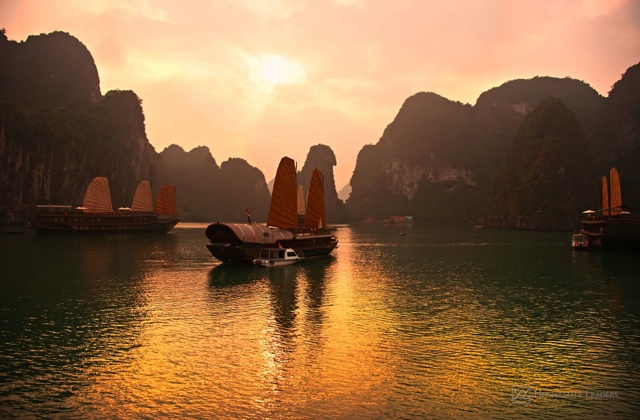 Halong Bay, Vietnam. Unesco World Heritage Site. Most popular place in Vietnam.