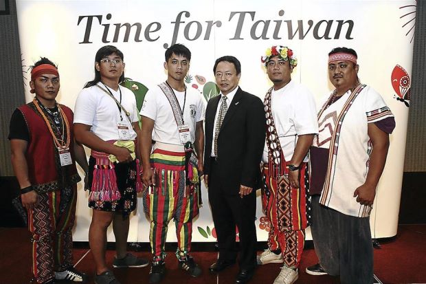 Ethnic tunes: Tsao with the Black Children Band from eastern Taiwan who will perform Taiwanese songs every day during the MATTA Fair