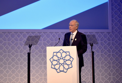 Tim Clark, President Emirates Airline, addressing delegates of the Bureau International des Expositions (BIE) who were visiting the UAE to make their final decision on the host city for the World Expo 2020.