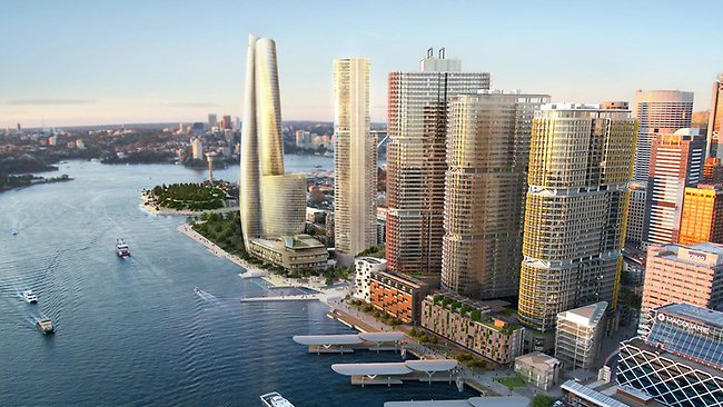 An artist's impression of Crown's proposed billion-dollar, 60-storey Sydney casino and hotel complex, designed by Wilkinson Eyre. Source: AFP