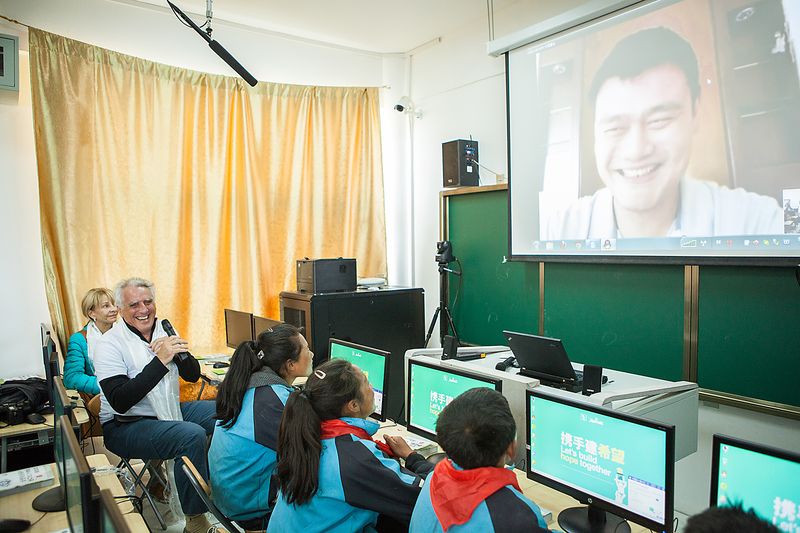 The students had the chance to virtually meet Yao Ming, former basketball player and founder of the Yao Foundation.