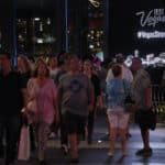 Marquees along the Las Vegas Strip pay respect to the victims and first responders of the previous Sunday's mass shooting Tuesday, October 3, 2017. CREDIT: Sam Morris/Las Vegas News Bureau