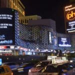 Marquees along the Las Vegas Strip pay respect to the victims and first responders of the previous Sunday's mass shooting Tuesday, October 3, 2017. CREDIT: Sam Morris/Las Vegas News Bureau